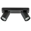 Hot Straluma Plafondspot Oliver 2L zwart balk+tubes