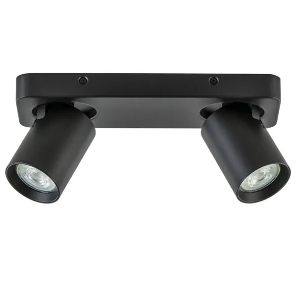 Hot Straluma Plafondspot Oliver 2L zwart balk+tubes
