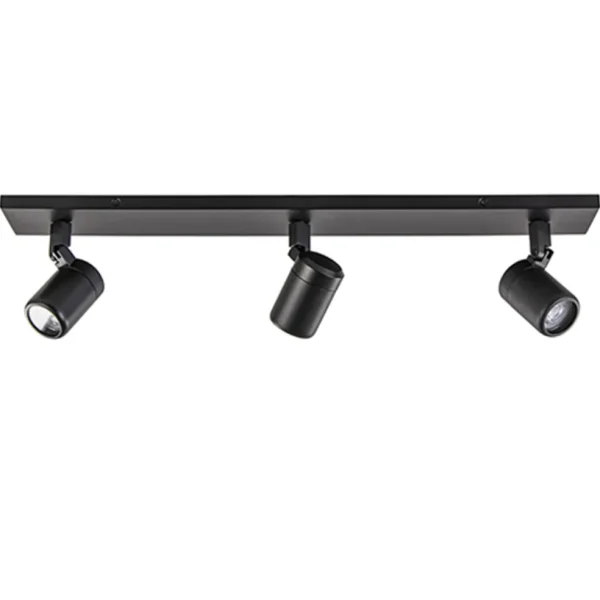 Shop Straluma Plafondspot Rain 3L balk zwart gu10 IP44