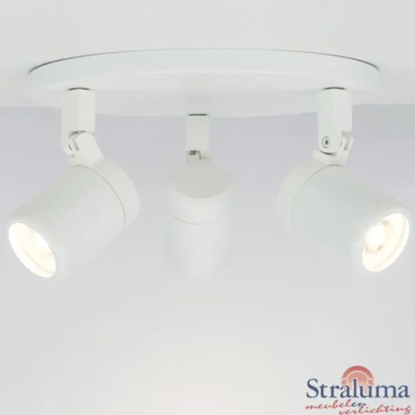 Clearance Straluma Plafondspot Rain 3L rond wit IP44