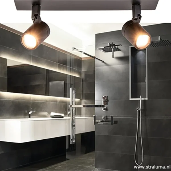 Best Sale Straluma Plafondspot Rain 2L zwart balk IP44