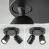 Shop Straluma Plafondspot Razza 2L rond zwart gu10