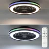 Hot Straluma Plafondventilator zwart inclusief dimbaar LED en kleur