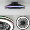 Hot Straluma Plafondventilator zwart inclusief dimbaar LED en kleur