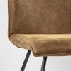 Flash Sale Straluma PU lederen eetkamerstoel camel met smalle zwarte pootjes