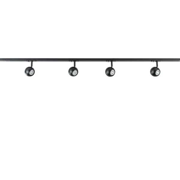 Best Sale Straluma Railsysteem 1-fase zwart inclusief 4 ronde spots