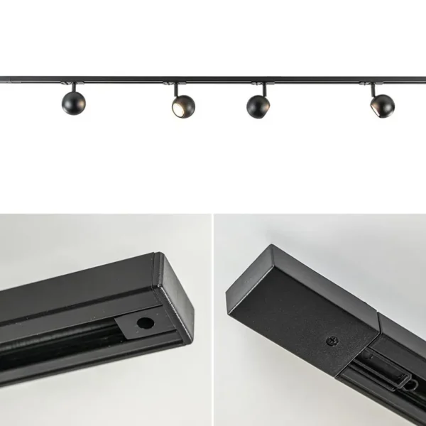 Best Sale Straluma Railsysteem 1-fase zwart inclusief 4 ronde spots