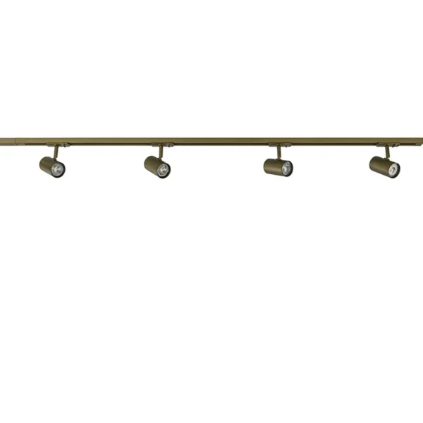 Fashion Straluma Railsysteem set 1,5 m met 4 GU10 spots brons