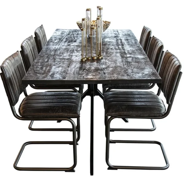 rechthoekige_eettafel_zwa_4.webp New Straluma Rechthoekige eettafel zwart mangohout met kruispoot 220 cm