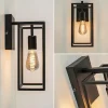 Cheap Straluma Rechthoekige wandlamp mat zwart frame