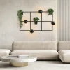 Flash Sale Straluma Rechthoekige wandlamp zwart frame met plantenpotten