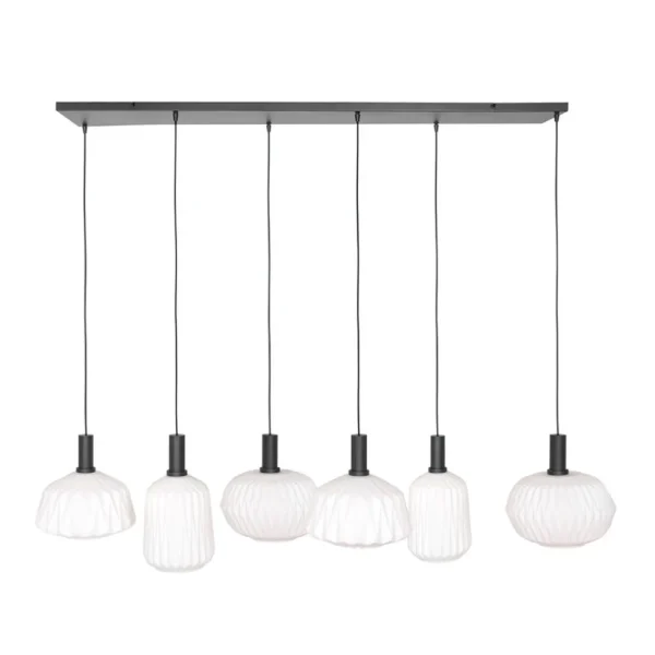 retro_lichts_hanglamp_opa_0.webp Outlet Straluma Retro 6-lichts hanglamp opaal glas met relief