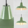 retro_metalen_hanglamp_gr_3.webp Cheap Straluma Retro metalen hanglamp groen met wit