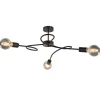 Cheap Straluma Retro plafondlamp pendel mat zwart 3-lichts