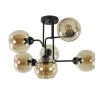 retro_plafondlamp_zwart_m_0-1.webp Sale Straluma Retro plafondlamp zwart met amber glas 6-lichts