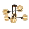 retro_plafondlamp_zwart_m_1-1.webp Sale Straluma Retro plafondlamp zwart met amber glas 6-lichts