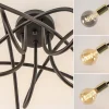 retro_plafondlamp_zwart_m_3.webp Best Straluma Retro plafondlamp zwart met gouden pendels