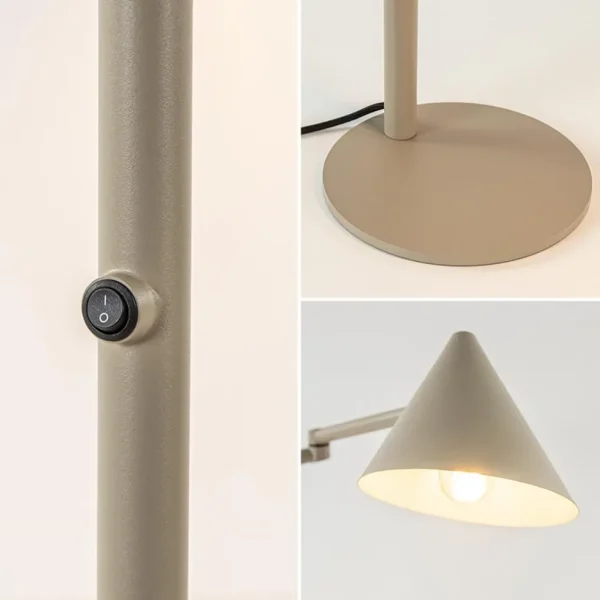 Store Straluma Retro tafellamp met kap verstelbaar zand