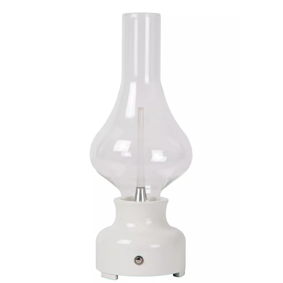Best Straluma Retro tafellamp olielamp op batterij wit