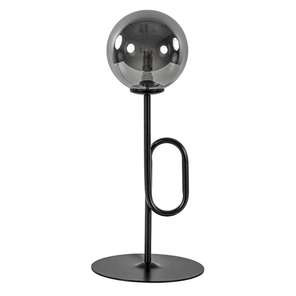 retro_tafellamp_zwart_met_0.webp New Straluma Retro tafellamp zwart met smoke/titanium glazen bol