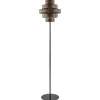 retro_vloerlamp_zwart_met_0.webp Online Straluma Retro vloerlamp zwart met walnoot houten kap