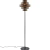 retro_vloerlamp_zwart_met_1.webp Online Straluma Retro vloerlamp zwart met walnoot houten kap