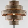 retro_vloerlamp_zwart_met_2.webp Online Straluma Retro vloerlamp zwart met walnoot houten kap