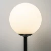 Best Straluma Retro wandlamp zwart met witte glazen bol