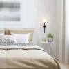 Best Straluma Retro wandlamp zwart met witte glazen bol