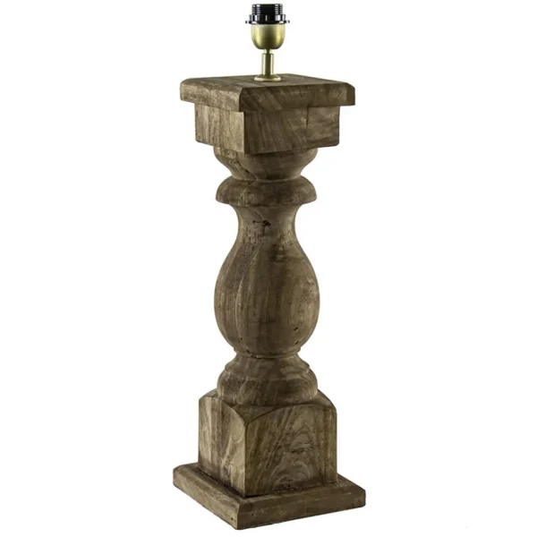 New Straluma Robuuste lampvoet Cadore massief hout met brons