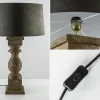 New Straluma Robuuste lampvoet Cadore massief hout met brons