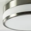 Best Straluma Ronde badkamer plafonnière nikkel met opaal glas
