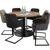 Store Straluma Ronde bartafel Woodstock grijs/zwart Ø130x92 cm