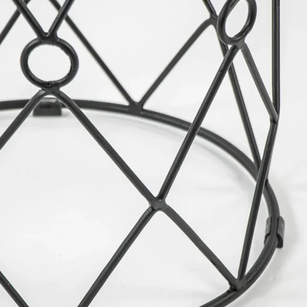 ronde_bijzettafel_mangoho_2.webp Best Straluma Ronde bijzettafel mangohout met zwart metaal