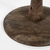 Clearance Straluma Ronde eetkamertafel bruin glas met mango houten poot