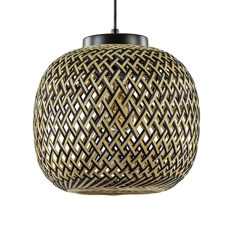 ronde_hanglamp_bamboe_nat_0.webp Store Straluma Ronde hanglamp bamboe naturel met zwart