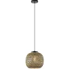 Store Straluma Ronde hanglamp bamboe naturel met zwart