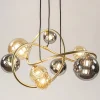 Best Sale Straluma Ronde hanglamp goud met amber en smoke glas