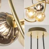 Best Sale Straluma Ronde hanglamp goud met amber en smoke glas