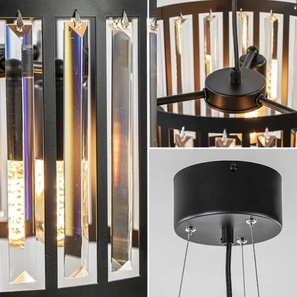 ronde_hanglamp_mat_zwart__3.webp New Straluma Ronde hanglamp mat zwart met kristalglas