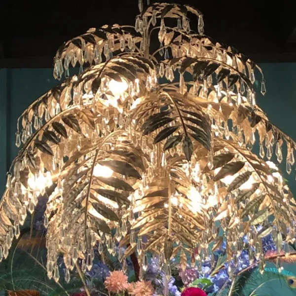 ronde_hanglamp_palm_ambac_3.webp Online Straluma Ronde hanglamp palm ambachtelijk zilver