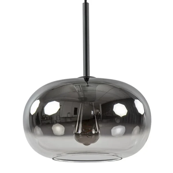 Cheap Straluma Ronde hanglamp zwart met smoke/helder glas gradient