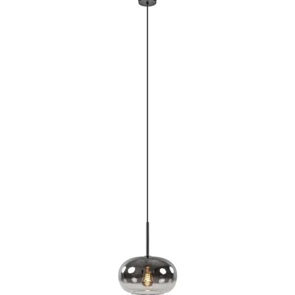 Cheap Straluma Ronde hanglamp zwart met smoke/helder glas gradient
