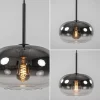 Cheap Straluma Ronde hanglamp zwart met smoke/helder glas gradient