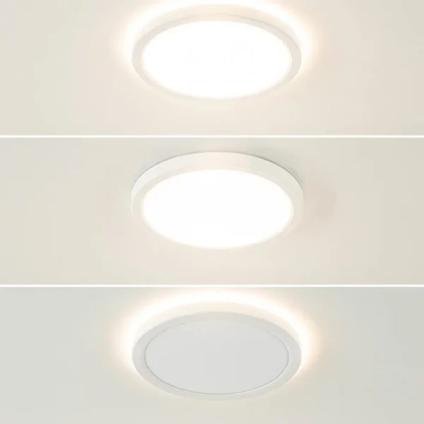 ronde_led_plafondlamp_wit_3.webp Hot Straluma Ronde LED plafondlamp wit met 3 licht opties