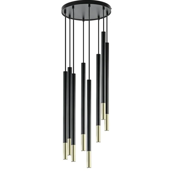 ronde_lichts_hanglamp_cil_0-2.webp Outlet Straluma Ronde 8-lichts hanglamp cilinders zwart goud
