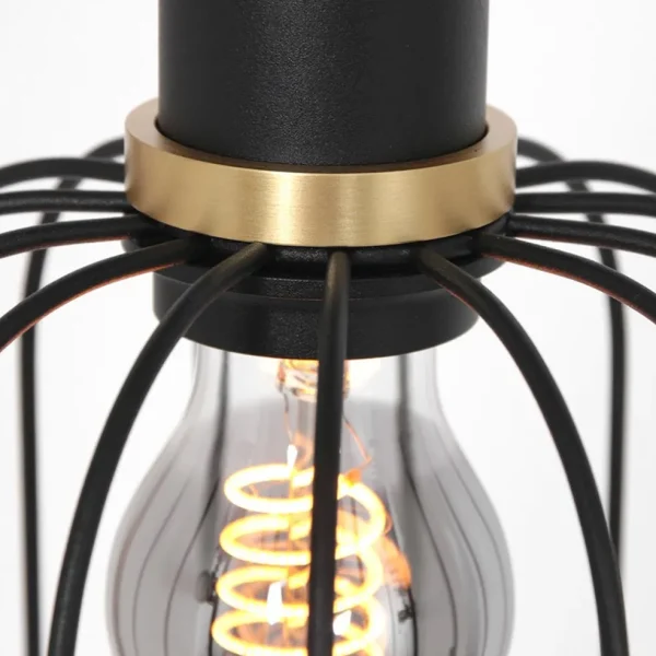 New Straluma Ronde 3-lichts hanglamp met draadkappen divers