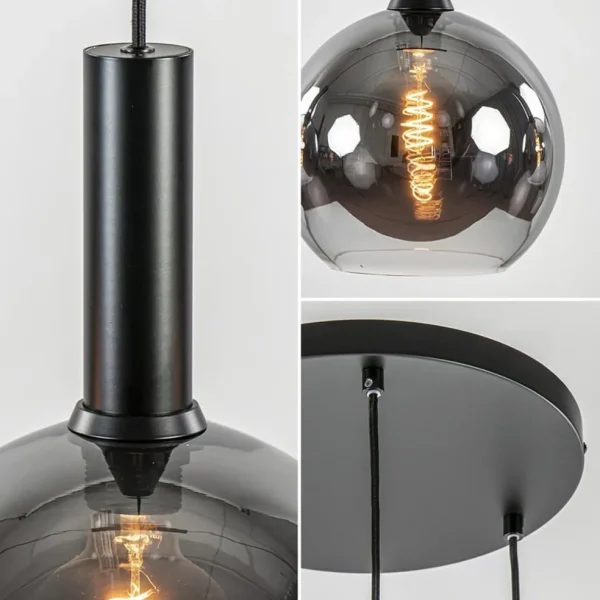 ronde_lichts_hanglamp_met_2.webp New Straluma Ronde 3-lichts hanglamp met diverse smoke glazen kappen