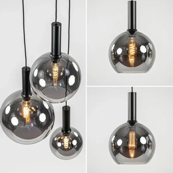 ronde_lichts_hanglamp_met_3.webp New Straluma Ronde 3-lichts hanglamp met diverse smoke glazen kappen