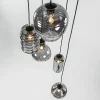 ronde_lichts_hanglamp_zwa_2-8.webp Hot Straluma Ronde 5-lichts hanglamp zwart met diverse smoke glazen
